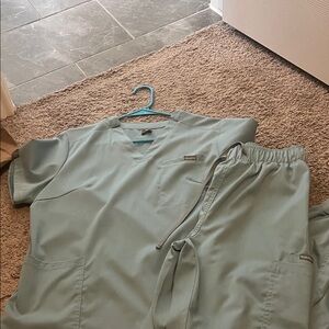 Women's Light Green Scrub Set